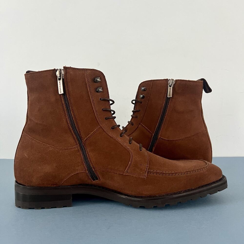 Olimpiadi St. Moritz Impronta Italian Brown Suede Lace Up Mens Boots - Picture 5 of 10